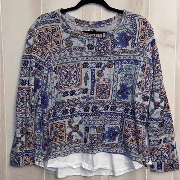 Ruff Hewn women’s sweatshirt with faux blouse - Picture 1 of 4